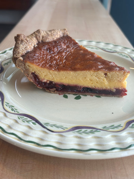 Buttermilk, Honey Chess & Cranberry Pie