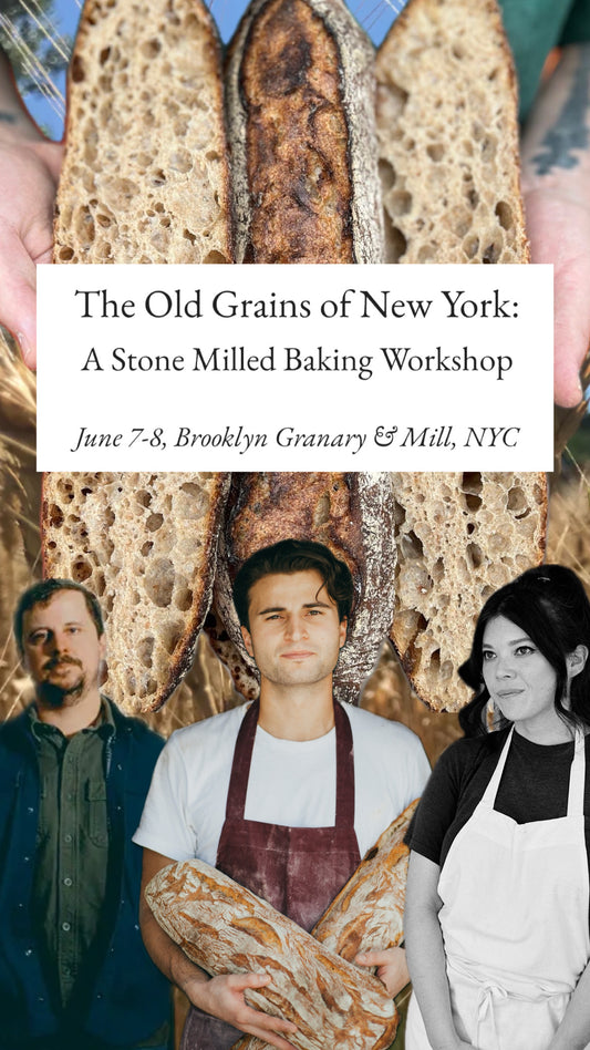 TICKETS: The Old Grains of New York: a stone milled baking workshop - June 7-8, 2025; 10am-5pm